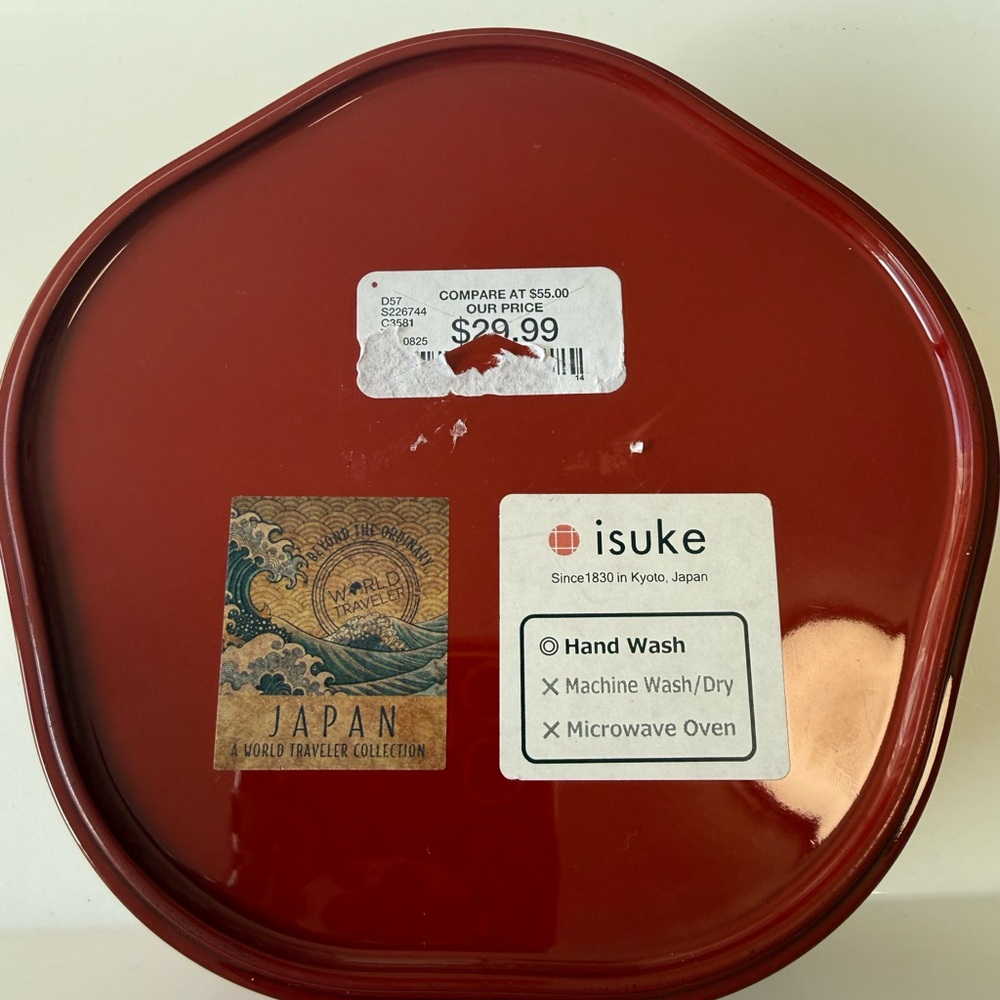 New ISUKE JAPAN LACQUER SERVING TRAY BENTO BOX.